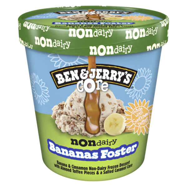 Ice Cream & Ice Ben & Jerry's Non-Dairy Bananas Foster Core Frozen Dessert hero