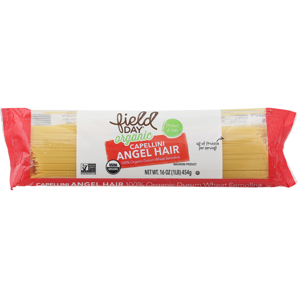 Dry Pasta FIELD DAY Angel Hair, Capellini, Organic hero