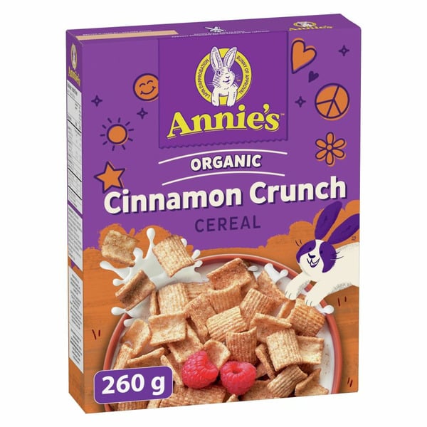 Cereal Annie's Organic Cinnamon Crunch Breakfast Cereal, Whole Grain hero