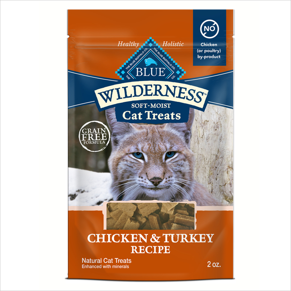 Cat Food & Care Blue Buffalo Wilderness Grain Free Soft-Moist Cat Treats, Chicken & Turkey hero