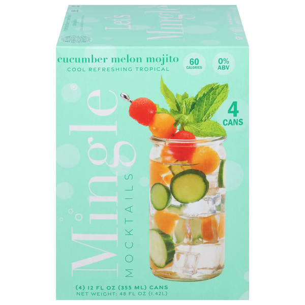 Refrigerated Mingle Mocktails, Cucumber Melon Mojito hero