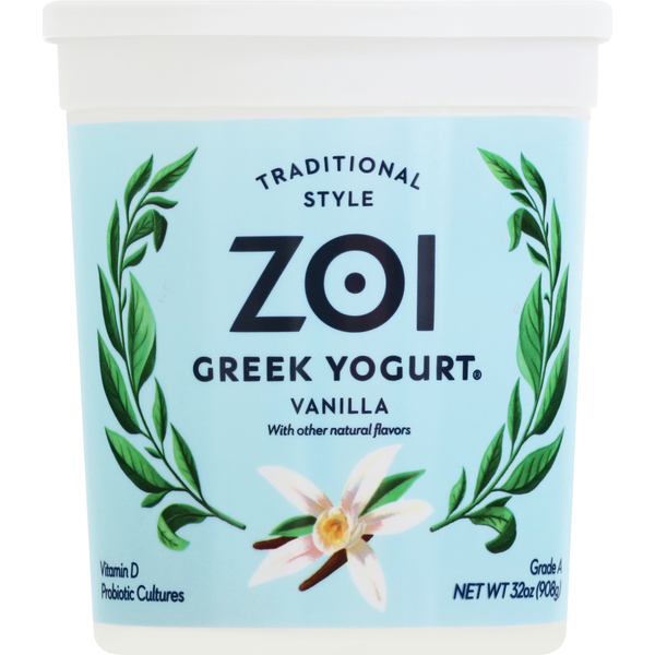 Yogurt Zoi Greek Yogurt Yogurt, Greek, Vanilla, Traditional Style hero