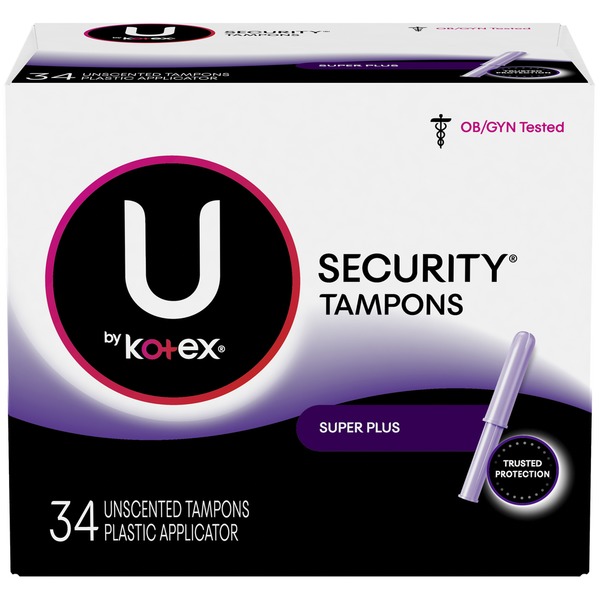 Feminine Care U by Kotex Tampons, Super Plus, Unscented hero