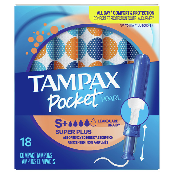 Feminine Care TAMPAX Tampons, Compact, Super Plus Absorbency, Unscented hero