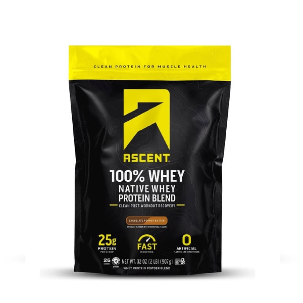 Protein & Meal Replacements Ascent 100% Whey Protein Powder Blend, Chocolate Peanut Butter hero