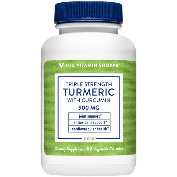 Other Herbs & Natural Remedies The Vitamin Shoppe Triple Strength Turmeric with Curcumin 900 mg (60 Vegetarian Capsules) hero