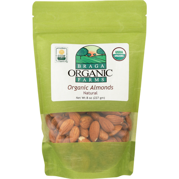 Nuts, Seeds & Dried Fruit Braga Organic Farms Almonds hero