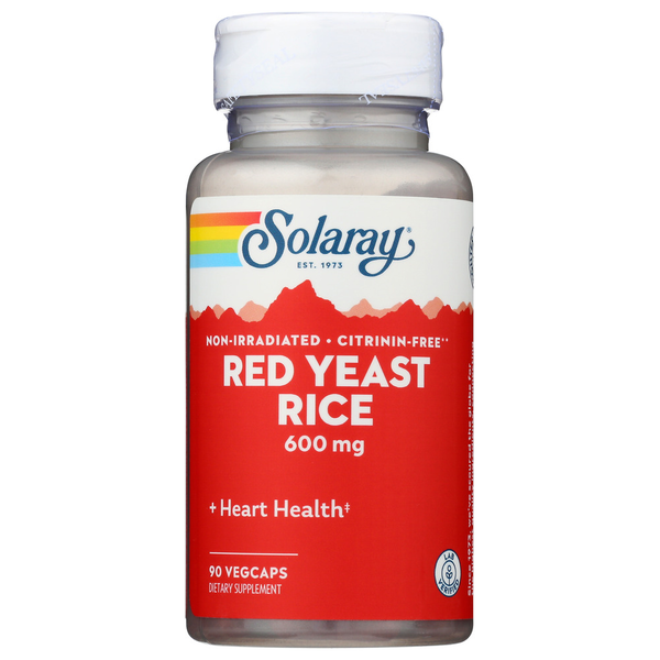 Cardiovascular Solaray Red Yeast Rice Vegetarian Capsules hero