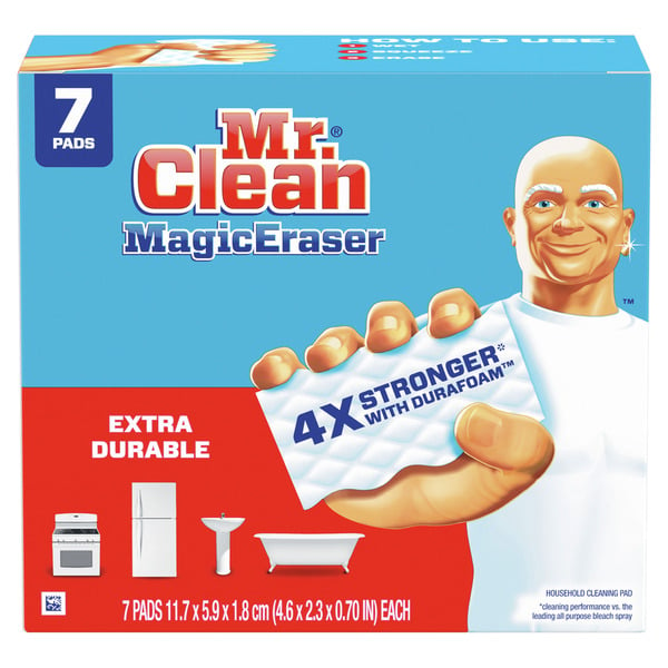 Cleaning Products Mr. Clean Magic Eraser Extra Durable Cleaning Pads with Durafoam, 7 count hero