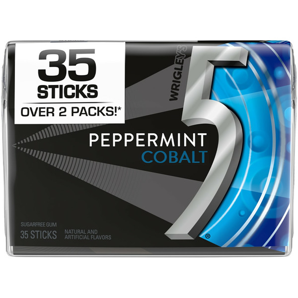 Mint & Gum 5 Gum Peppermint Cobalt Sugar Free Chewing Gum Pack hero