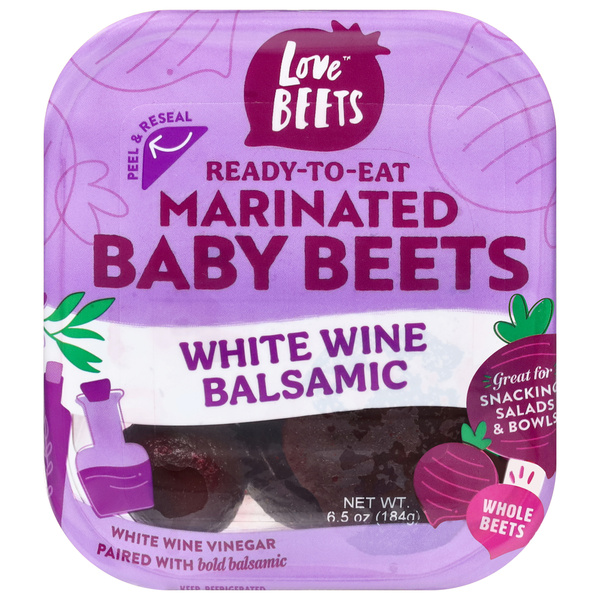 Packaged Vegetables & Fruits Love Beets Baby Beets, White Wine Balsamic, Marinated hero