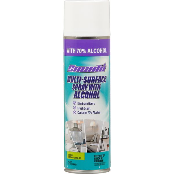 Hand Care Sacato Mutli-Surface Spray with Alcohol, Fresh Scent hero