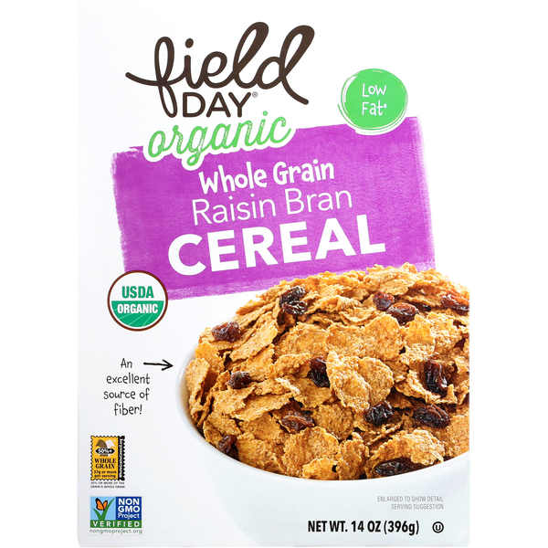 Cereal FIELD DAY Cereal, Organic, Whole Grain, Raisin Bran hero