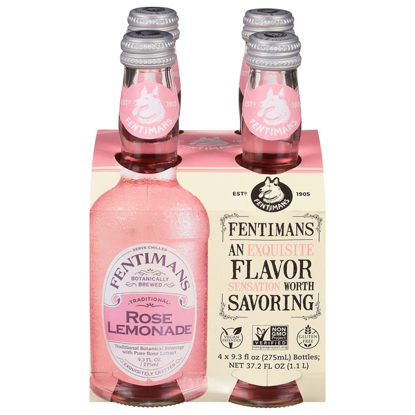 Soft Drinks Fentimans Soda, Rose Lemonade, Traditional hero