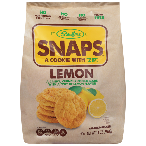 Packaged Cookies Stauffer's SNAPS Lemon hero