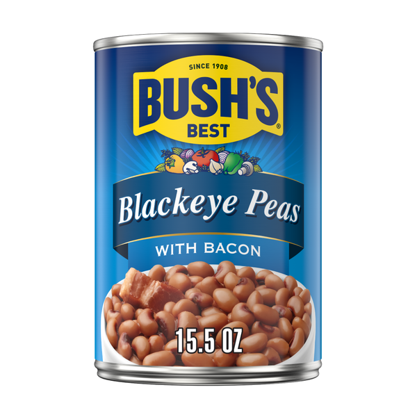 Canned Meals & Beans Bush's Best Blackeye Peas with Bacon hero