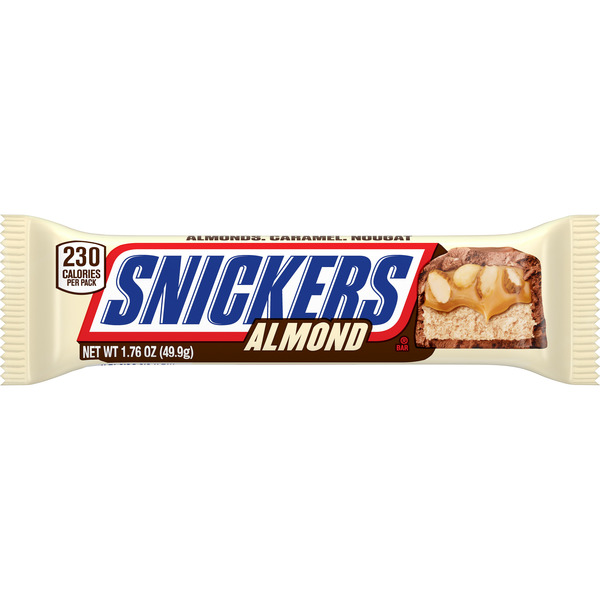 Candy & Chocolate SNICKERS Almond Candy Milk Chocolate Bar Full Size hero