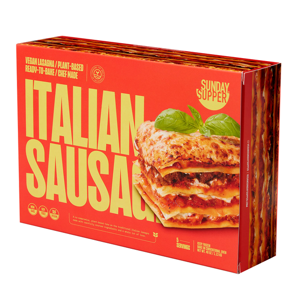 Frozen Meals Sunday Supper Vegan Italian Sausage Lasagna hero