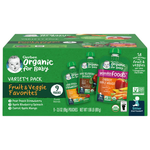 Baby Food & Formula Gerber Organic Pouches Value Set Pouch hero