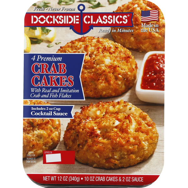 Packaged Seafood Dockside Classics Crab Cakes, Premium hero