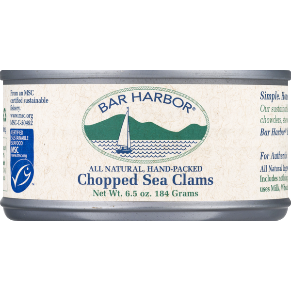 Canned Meat & Seafood Bar Harbor Sea Clams, Chopped hero