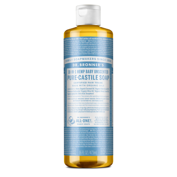 Body Care | Lotion, Sunscreen Dr. Bronner's Unscented, Pure-Castile Liquid Soap hero