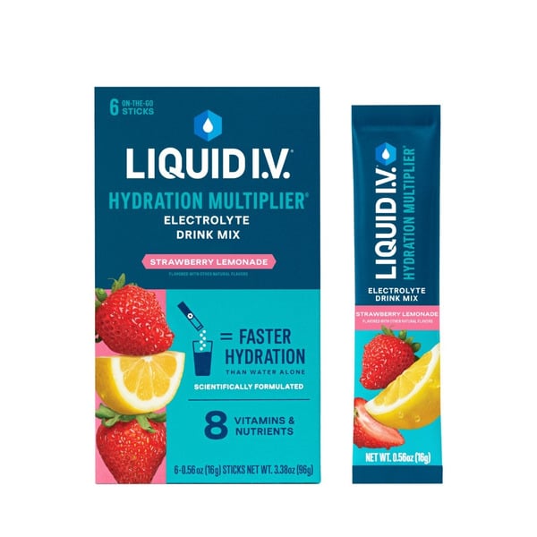 Cocoa & Drink Mixes Liquid I.V. Hydration Multiplier Electrolyte Drink Mix, Strawberry Lemonade hero