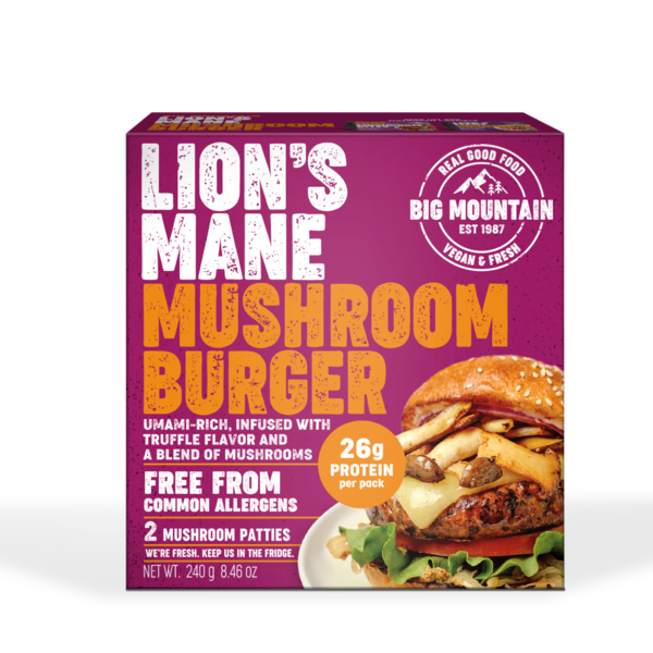 Big Mountain Foods Lion's Mane Mushroom Burger hero