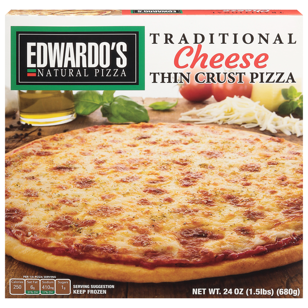 Frozen Pizza Edwardo's Pizza, Traditional, Thin Crust, Cheese hero