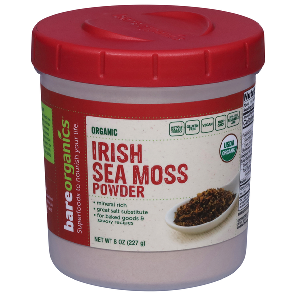 Protein & Meal Replacements BareOrganics Irish Sea Moss Powder, Organic hero