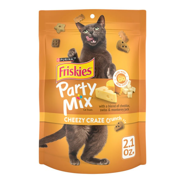 Cat Food & Care Purina Friskies Cat Treats, Party Mix Cheezy Craze Crunch hero