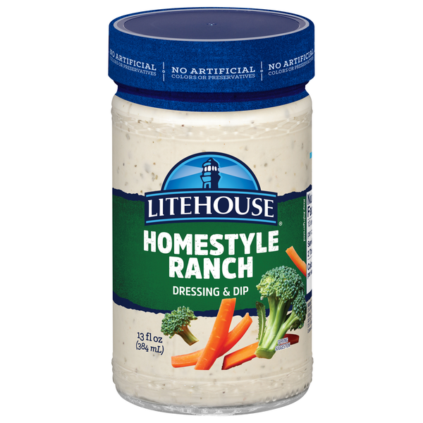 Dips, Dressings or Salad Toppings Litehouse Dressing & Dip, Homestyle Ranch hero