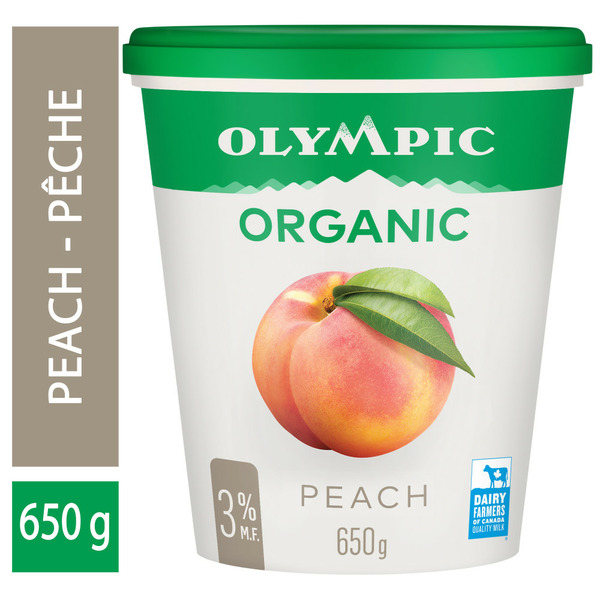 Yogurt Olympic Organic Yogurt Peach 3% hero