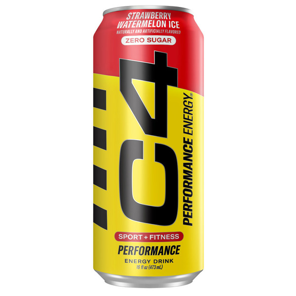 Juice & Nectars C4 Energy Energy Drink, Performance, Zero Sugar, Strawberry Watermelon Ice hero