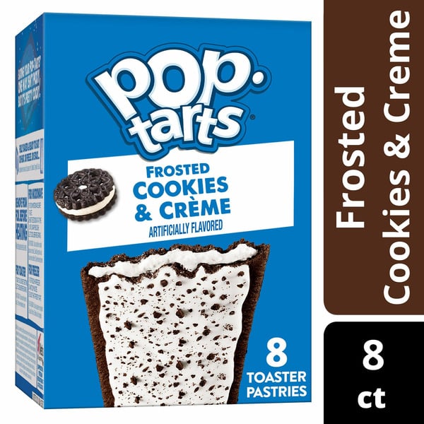 Breakfast Bars & Pastries Pop-Tarts Toaster Pastries, Breakfast Foods, Kids Snacks, Frosted Cookies and Creme hero