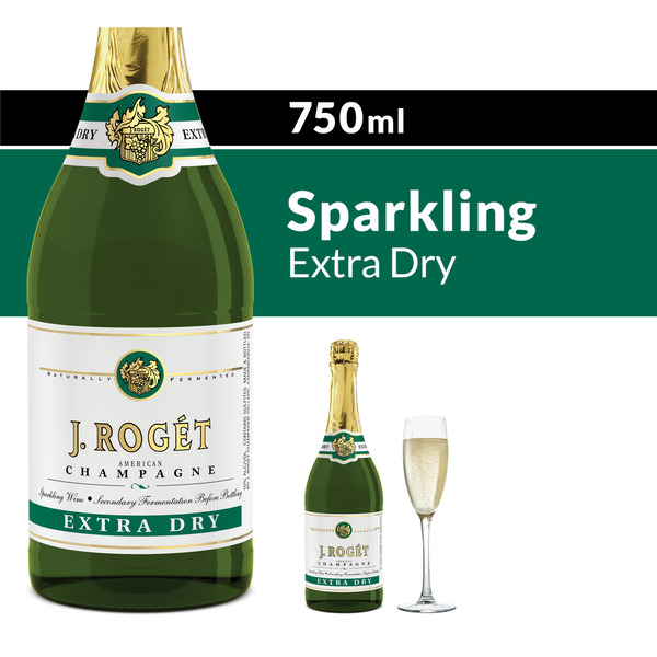 Specialty Wines & Champagnes J. Roget American Champagne Extra Dry White Sparkling Wine Bottle hero