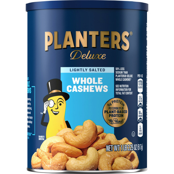 Nuts, Seeds & Dried Fruit Planters Lightly Salted Deluxe Whole Cashews hero