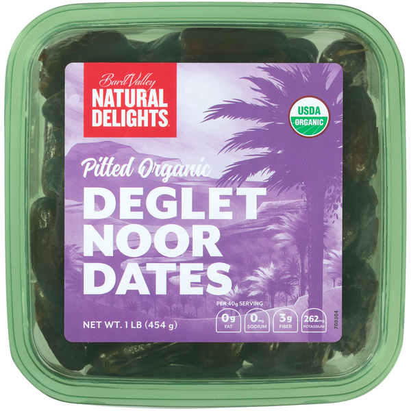 Nuts, Seeds & Dried Fruit Natural Delights Pitted Organic Deglet Noor Dates hero