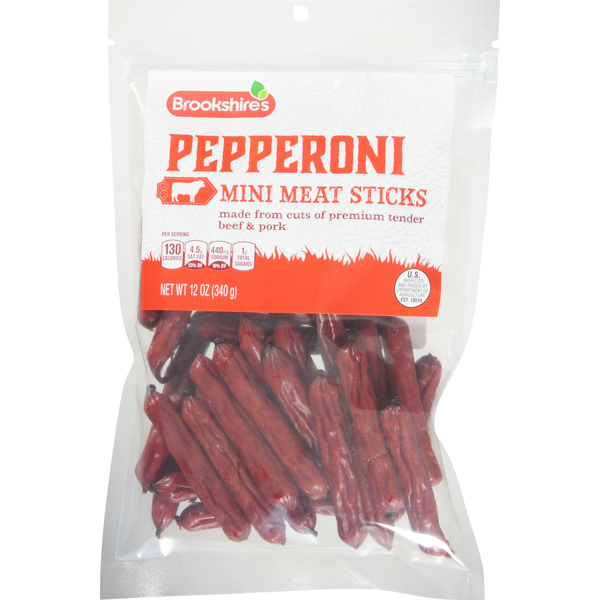 Popcorn & Jerky Brookshire's Mini Meat Sticks, Pepperoni hero