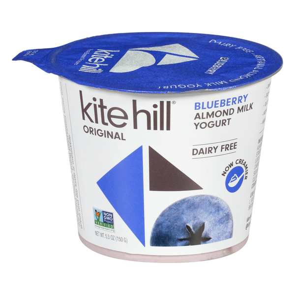 Dairy Alternatives Kite Hill Almond Milk Yogurt, Dairy Free, Blueberry hero