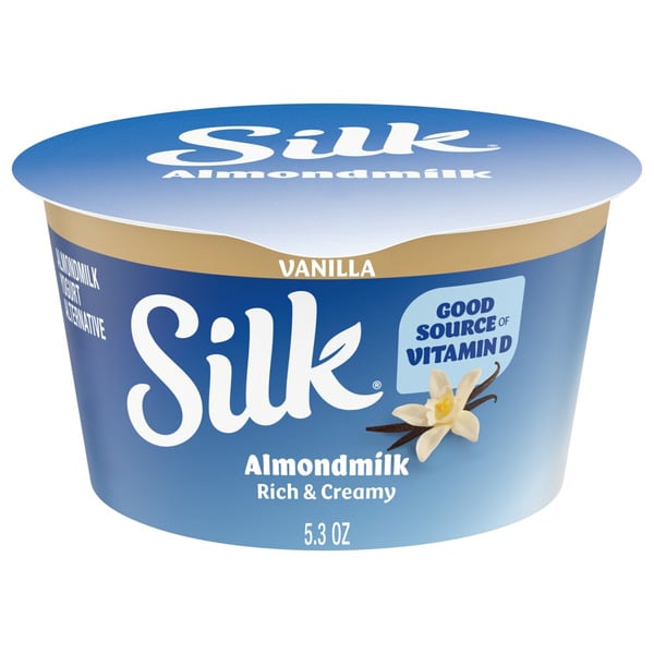 Yogurt/Kefir Silk Vanilla Dairy Free, Almond Milk Plant Based Yogurt Alternative Container hero