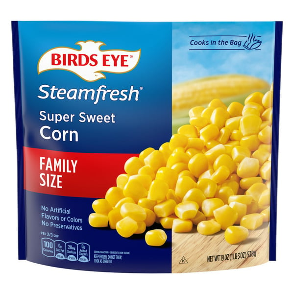 Frozen Vegetables Birds Eye Steamfresh Family Size Super Sweet Corn Frozen Vegetable hero