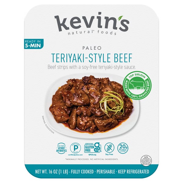 Prepared Meals Kevin's Natural Foods Teriyaki-Style Beef hero