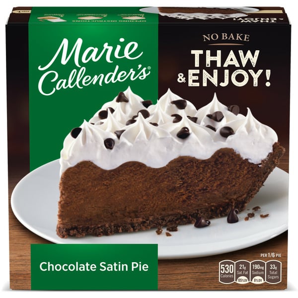 Frozen Dessert Marie Callender's Chocolate Satin Pie Frozen Dessert hero