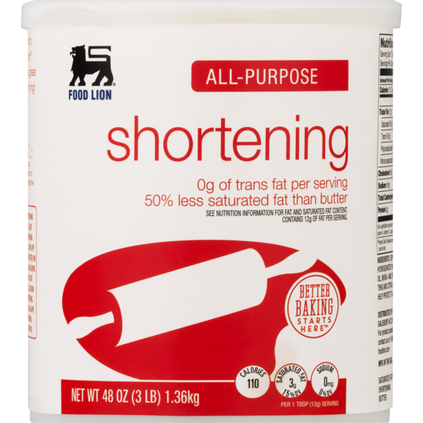 Baking Ingredients Food Lion All-Purpose Shortening hero