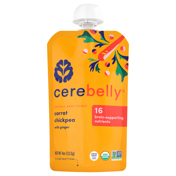 Baby Food & Formula Cerebelly Baby Puree, Organic, Carrot Chickpea with Ginger hero