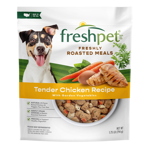 Fresh Dog/Cat Food (Refrigerated) Freshpet Dog Food, Freshly Roasted Meals, Tender Chicken Recipe hero