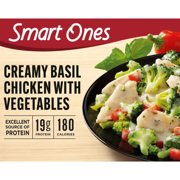 Frozen Meals Smart Ones Chicken with Broccoli, Red Peppers & Creamy Basil Parmesean Sauce Frozen Meal hero