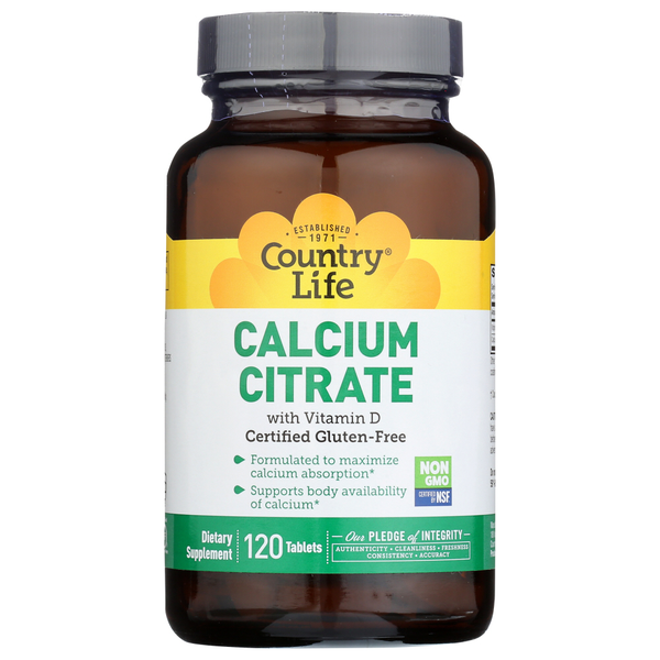 Vitamins & Minerals Country Life Calcium Citrate hero