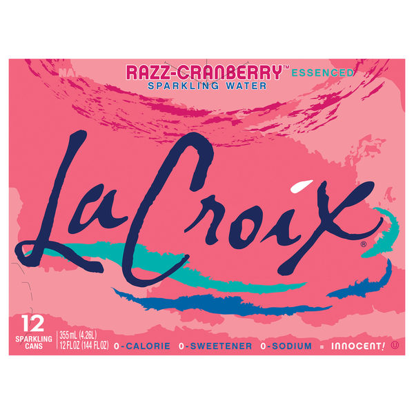 Water, Seltzer & Sparkling Water LaCroix Sparkling Water, Razz-Cranberry hero